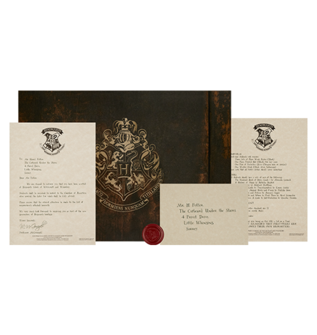 Personalised Hogwarts Acceptance Letter with your name in it