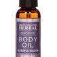 Blissful Earth Body Oil White Background 2oz Bottle